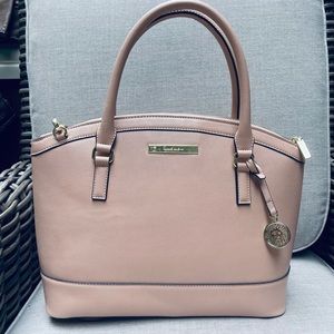 Anne Klein blush satchel bag with removable strap